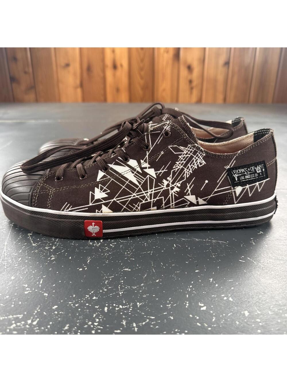 Englebert Strauss Mens 11 Brown White Steel Toe Saftey Work Shoe Graphic NWOB - Picture 4 of 8